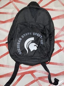Michigan State Spartans Kids Mini Backpack School Bag, Black Grey White - Picture 1 of 4