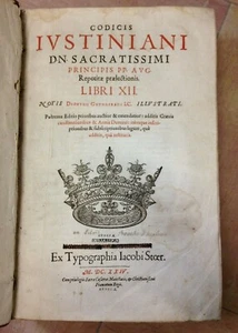 DROIT 1624 GODEFROY DENIS/GOTHOFREDUS DIONYSIUS -CODE JUSTINIEN LATIN GREC FOLIO - Picture 1 of 11