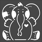1-8x8 Zoll maßgeschneiderte geschnittene Schablone, (VE-85) Baby Elefant