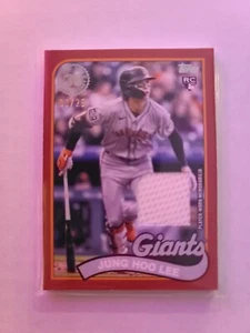 2024 Topps Update 1989 Jersey Relic Jung Hoo Lee RC Red Parallel 9/25 Giants - Picture 1 of 2
