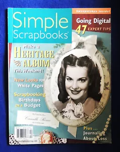 Vintage Simple Scrapbooks Magazine March/April 2003 Heritage Album Going Digital - Picture 1 of 1