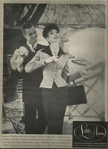 Anuncios de moda de habitación ovalada Lilli Ann & Dayton años 50 - Dorian Leigh - Evelyn Tripp 1956 - Imagen 1 de 3