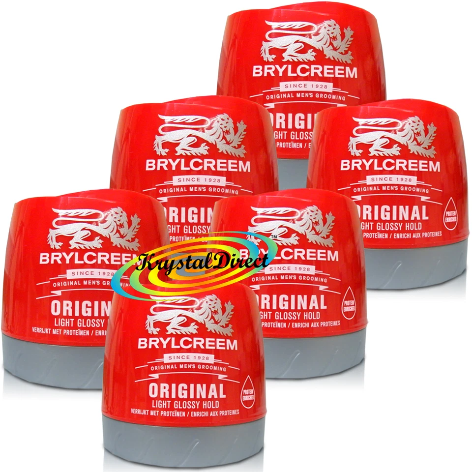 6x Brylcreem Original Light Glossy Hold Hair Styling Cream 250ml With Protein - Image 1 of 1