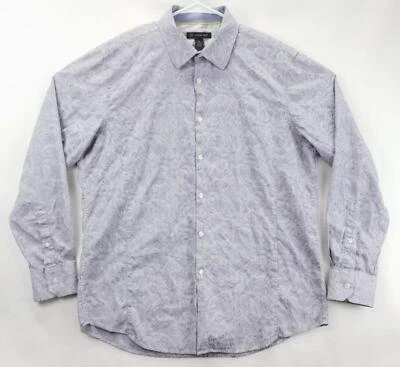 Camisa INC International Concepts Para Hombres XL Púrpura Blanca Paisley Fiesta Puños Abatibles Foto 1 de 4