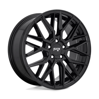 Niche M224 Gamma 18x8 +42 Gloss Black Wheel Rim 5x112 (QTY 4) M2241880F8+42 Foto 1 de 4