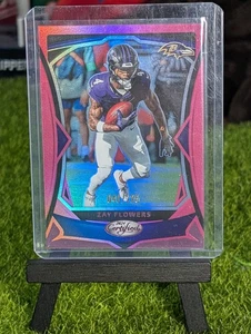 2024 Panini Certified Zay Flowers Pink Mirror 41/225 Ravens #100 - Picture 1 of 3