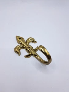 Messing Kleiderhaken - Garderobenhaken - Wandhaken - Deutschland - Höhe 10 cm - Bild 1 von 7