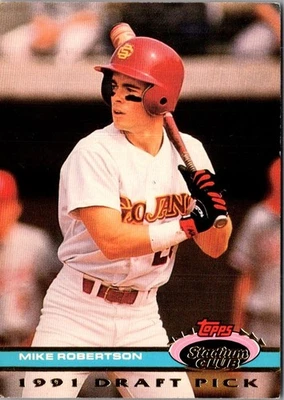 1992 Stadium Club Dome Mike Robertson #156 Chicago White Sox Baseball Card - Image 1 of 2