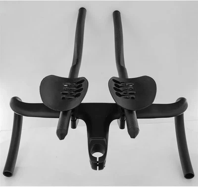 Manillar de bicicleta de carretera de carreras de carbono reposabrazos TT manillar de triatlón 30°/45° grados Foto 1 de 4