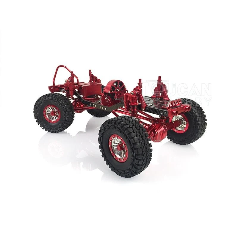 1/10  SCX10 D90 RC Rock Crawler Model Cars Metal Aluminium Alloy Frame Red  - Image 1 of 4