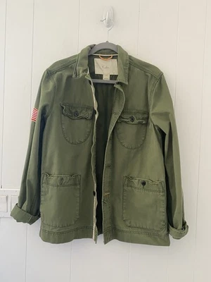 Urban Outfitters Koto Military Jacket Men's Size S Green Button Embroidery Side - Image 1 of 4