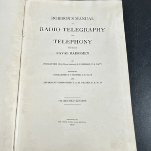 Robinson's Manual of Radio Telegraphy &Telegraphy for Naval Radiomen 1927 - Bild 1 von 11