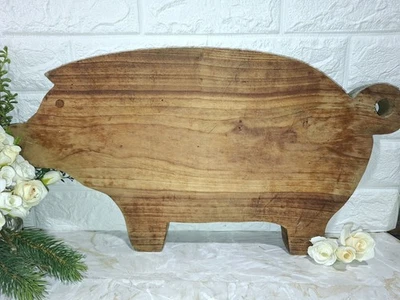 VINTAGE TAGLIERE LEGNO MAIALE 52X28CM PESO KG2,0 - Immagine 1 di 4