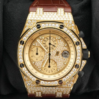 READ AP Audemars Piguet Royal Oak Offshore 42mm Factory Set Diamond Warranty ROO - Image 1 of 4