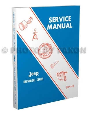 Jeep CJ3B CJ5 CJ6 Tienda Manual 1966 1967 1968 1969 1970 1971 Repair CJ 5A 6A Dj - Imagen 1 de 4