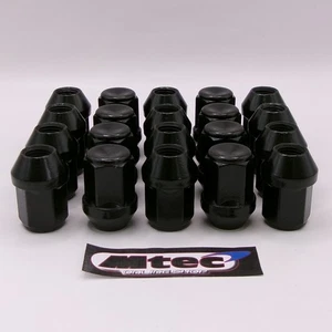 20x Black Wheel Nut Nuts M14x1.5 60d Aftermarket Wheel Range Rover Sport 19mm - Picture 1 of 3