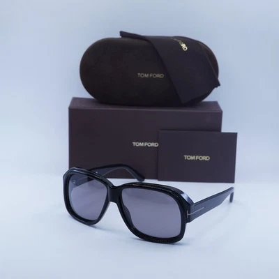 Gafas de sol Tom Ford FT0837-N 01C negro brillante/espejo de humo 60-13-140 nuevas auténticas... Foto 1 de 4