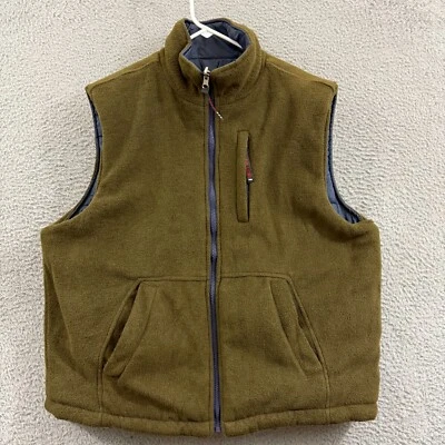 Vintage Plugg Vest Mens XL Green Reversible Zip Fleece Pocket Outdoor Skate Y2K - Image 1 of 4