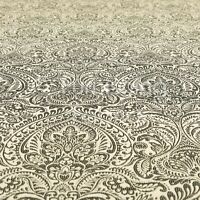 Modern Damask Pattern Golden Shine Effect Cream Upholstery Furnishing Fabric Modern Damask Pattern Golden Shine Effect Cream Upholstery Furnishing Fabric