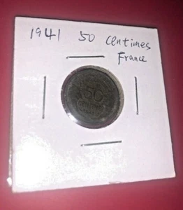 1941 50 CENTIMES FRANCE COIN - NICE WORLD COIN !!! - Picture 1 of 2