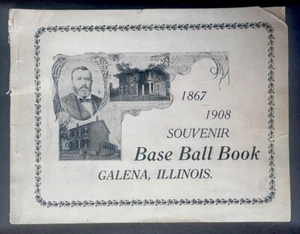Vintage 1867-1908 Souvenir Base Ball Book Galena IL Ulysses S. Grant Greys - Picture 1 of 15