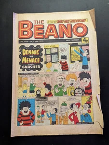 Beano Comic No 1736 October 25th 1975, Dennis the Menace, FREE UK POSTAGE - Foto 1 di 5