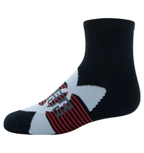 Under Armour Essential Quarter Black, Single Pack Socks Youth Size 13.5 -4.5 - Picture 1 of 2
