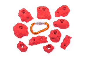 10 Klettergriffe Klettersteine Climbing holds Griffe Spielturm Kinder Starterset - Bild 1 von 5