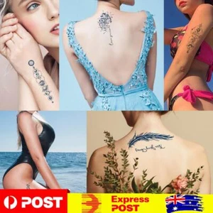15Pcs Semi Permanent Tattoos Letter Series Temporary Tattoos for Men and Women - Picture 1 of 21