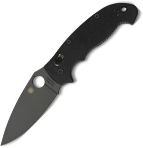 Spyderco Manix 2 XL Folding Knife 3.85in Black DLC S30V Steel Blade Black Textur - Picture 1 of 2