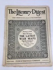 Literary Digest January 9 1915 World War I Fold Out Map Eastern Western Theaters