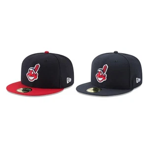 Cleveland Indians CLE MLB Authentic New Era 59FIFTY Fitted Cap - 5950 Hat - Picture 1 of 7