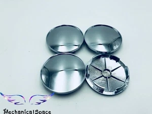 4pcs 68mm Universal Chrome Silver Car Truck Wheel Center Hub Cover Caps US Sell - Picture 1 of 8