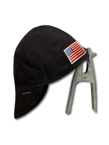 American Flag US WELDER Welding Cap Hat Black Reverse Comeaux Supply - Picture 1 of 1