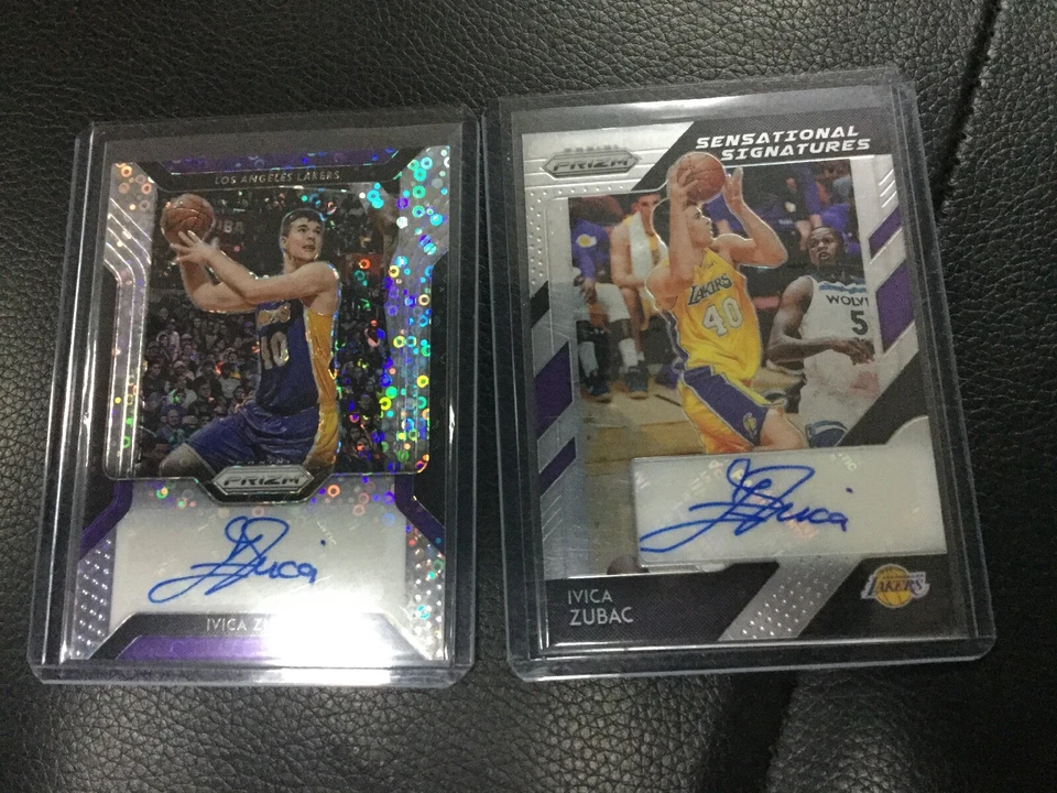 2018-19 PRIZM Fast Break Ivica Zubac Disco Silver Autograph AUTO Clippers 2 card - Image 1 of 1