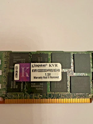 Kingston 8GB 1Rx4 PC3-10600R registered ECC RAM KVR1333D3D4R9S/8GHB - Bild 1 von 3