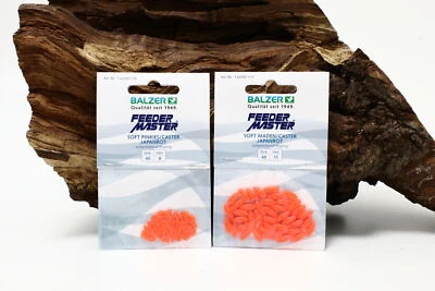 Balzer Feedermaster Soft Caster Maden Pinkies Japanrot 6mm 11mm 40 Stück OVP - Bild 1 von 2
