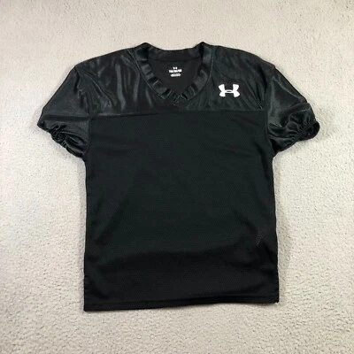 under armor blank football jersey youth M black mesh - Image 1 of 4