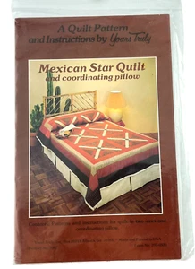 Yours Truly PATTERN Mexican Star Quilt and Pillow Queen and King Size - Picture 1 of 4