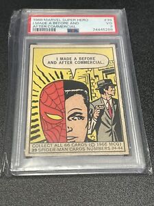 1966 Donruss Marvel Super Heroes #39 Spider Man / Peter Parker Rookie Card PSA