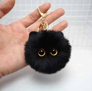 Colgante Bolsa Gatito, Llavero Gato Peluche Negro Suave Imitación Piel Bola - Imagen 1 de 1