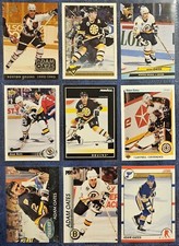 Adam Oates Bruins Blues, Assorted Years, Brands, Inserts, Hockey Card Lot (9) NM