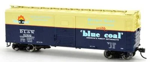 Bowser scala HO 42830 40 piedi scatola DL&W blu carbone 51507 - Foto 1 di 1