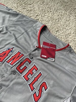 Nolan Ryan Majestic Los Angeles Angels Grey Road Jersey w/ Patch Men's 52 New!! - Image 1 of 4