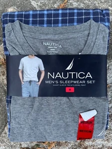 Nautica Herren Flanell Pyjama Set Kombi Größe M - Bild 1 von 2