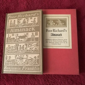 Poor Richards Almanack by Benjamin Franklin Pauper Press Excellent Condition - Picture 1 of 4