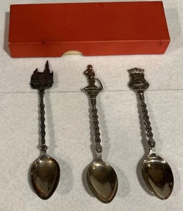 Set of 3 Bruxelles Brussels Belgium Collectible Souvenir Spoons - Picture 1 of 8