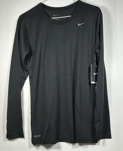 Nike Men's Dri Fit Long Sleeve Black Medium Yoga Texture NWT - Picture 1 of 7