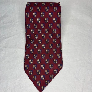 ROBERT TALBOTT for Nordstrom Seidenkrawatte Herren Burgund Blau Emblem - Bild 1 von 6