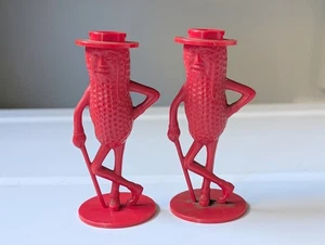 Menge zwei Vintage Pflanzgefäße Erdnüsse Kunststoff Zahnstocher Halter - Bild 1 von 4